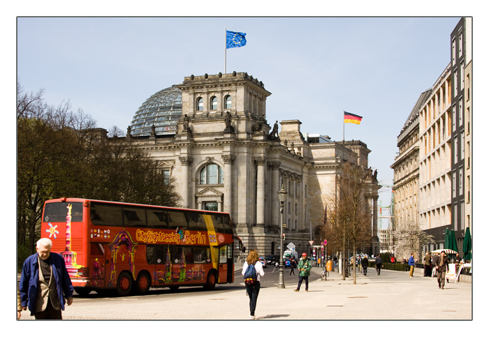 Blick auf das Reichstagsgebäude