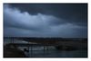 früh am Morgen bei schwarzen Wolken und starkem Wind bei Stes Maries de la Mer