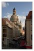 Blick von der Brühlschen Terasse auf die Münzgasse mit Frauenkirche