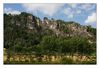 Blick bei schönem Wetter auf die Bastei mit Basteibrücke
