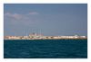 Stadtansicht vom Meer aus, Saintes Maries de la Mer