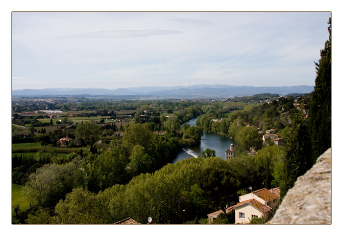 Blick von der Kathedrale Saint-Nazaire auf die Orb