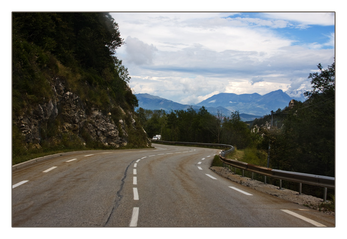 Abfahrt vom Col de la Croix-Haute