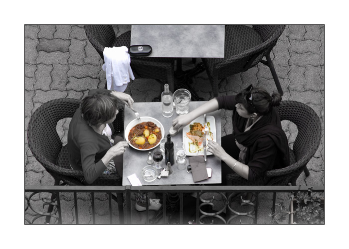 Restaurant-Terrasse in Moustiers Sainte Mari