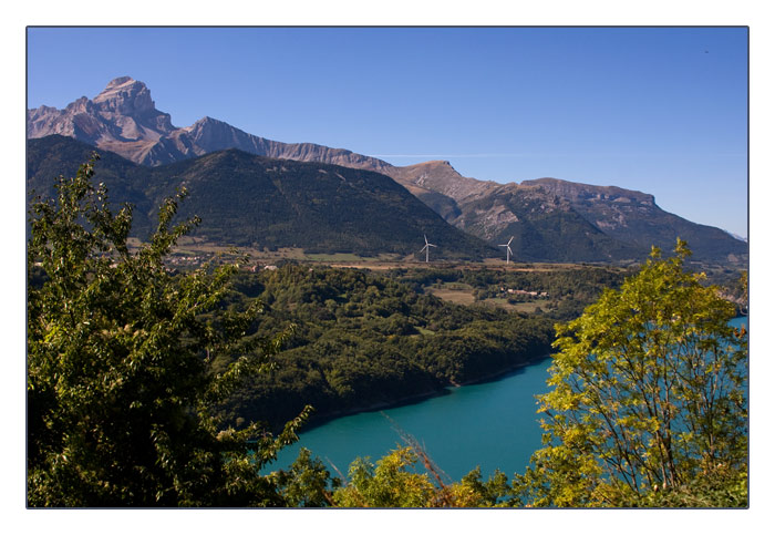 Massif de l'Obiou mit Lac du Sautet, Alpes du Dauphine