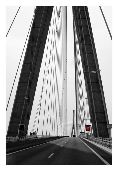 Seinebrücke bei Le Havre (sw), Pont de Normandie