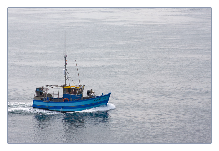 Fischerboot am Golfe du Morbihan, Port Navalo, Arzon, Halbinsel Rhuys