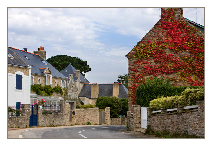 Häuser am Chemin du Rohu, Port Navalo, Arzon, Halbinsel Rhuys