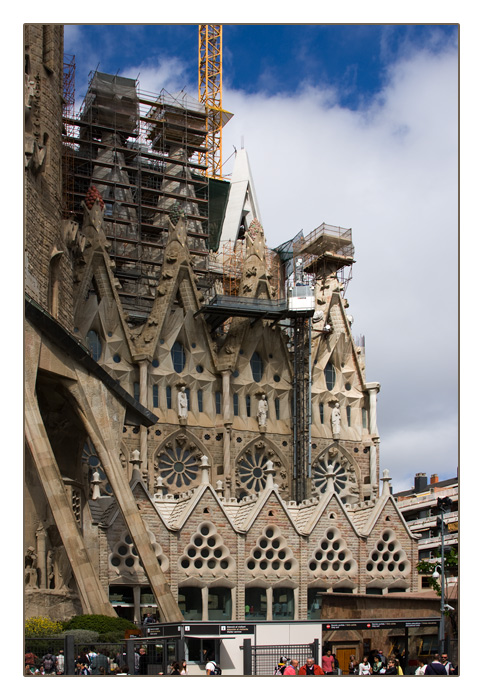 sich ständig im Bau befindliche Sagrada Família, Barcelona