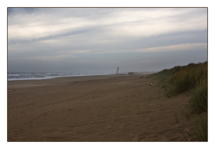 Blick auf das aufwühlende Meer