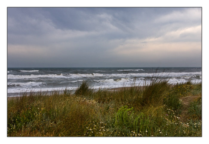 Blick auf das aufwühlende Meer