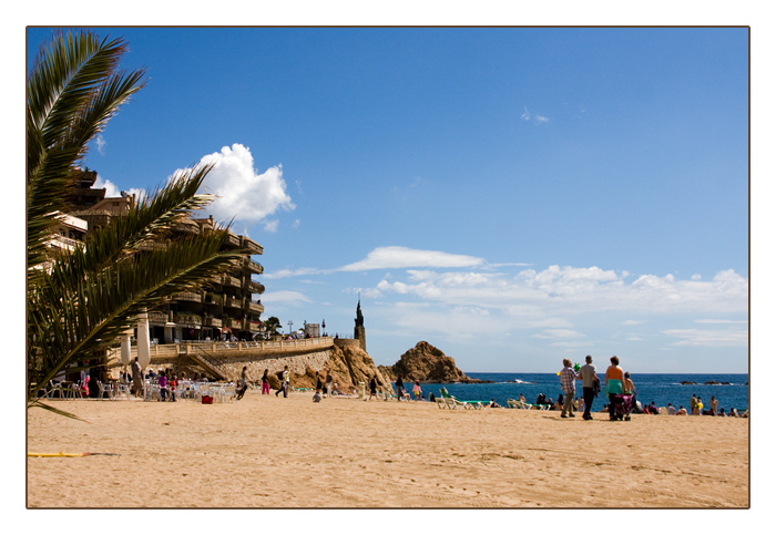 Blick auf den Strand in Tossa de Mar