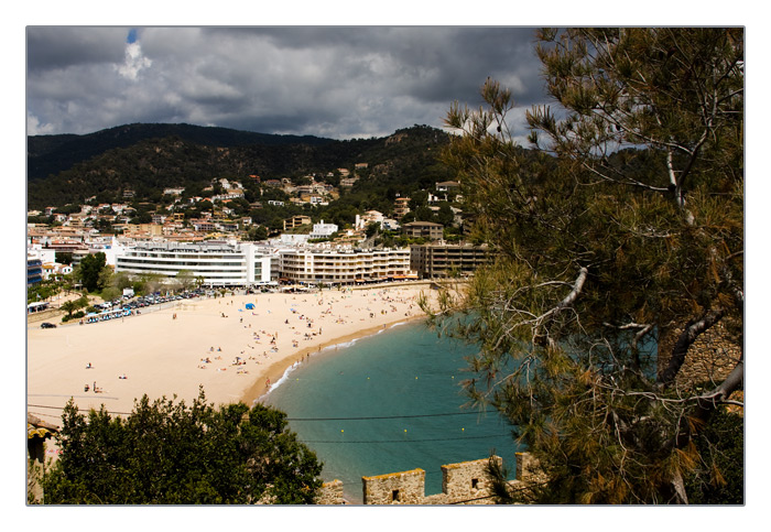 Blick auf den Strand in Tossa de Mar