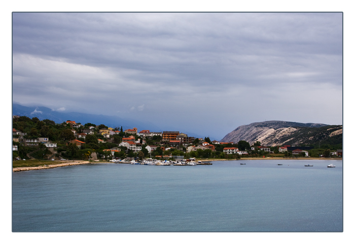 Yachthafen und Bucht in Lopar im Norden der Insel Rab