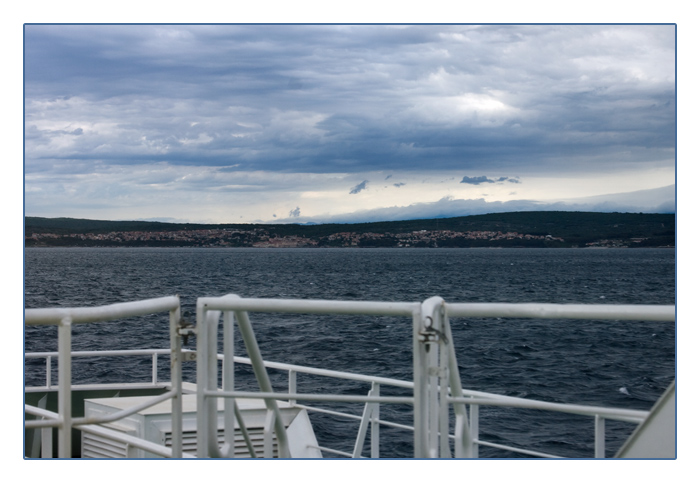 Überfahrt mit der Fähre von Lopar (Rab) Richtung Insel Krk