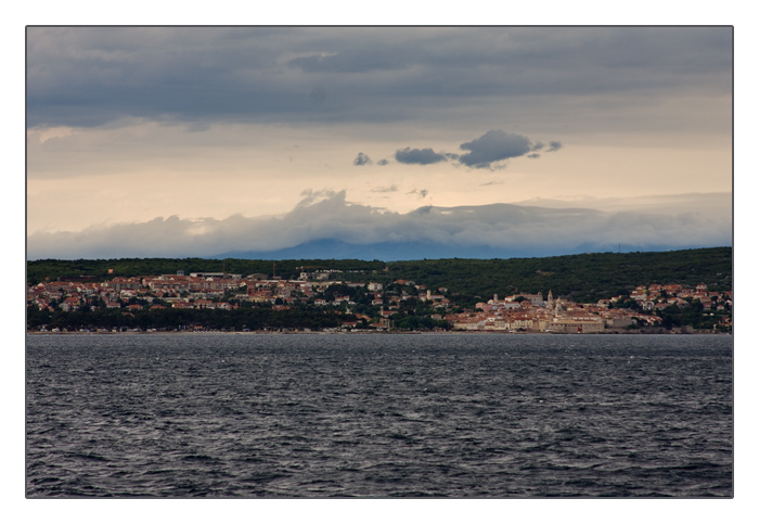 Überfahrt mit der Fähre von Lopar (Rab) Richtung Insel Krk