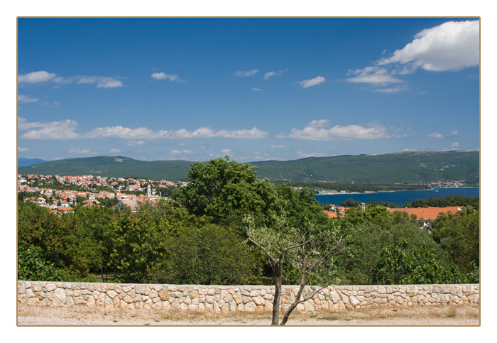 über der Bucht von Krk, Insel Krk, Kroatien