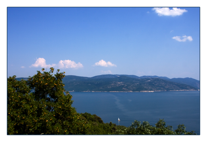 ein Blick zurück auf die Insel Cres, Istrien, Kroatien