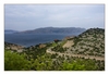 der Küste entlang mit Blick auf die Inseln der Region Kvarner Bucht, Kroatien