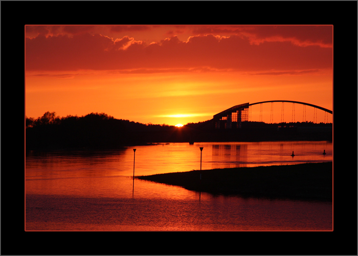 Sonnenuntergang Elbbrücke Dömitz