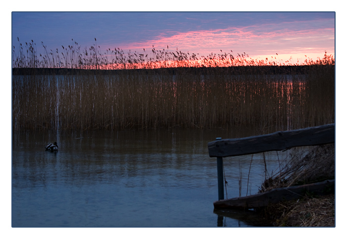 Sonnenuntergang am Plauer See, Mecklenburg vor Pommern