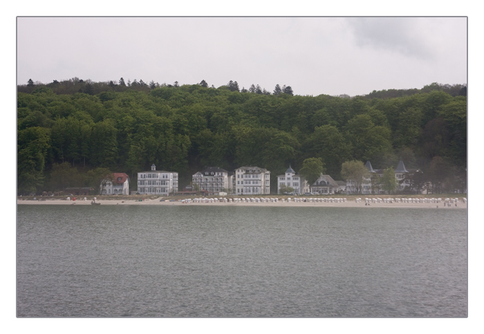 Strandbad Binz im Nebel, auf der Rückfahrt