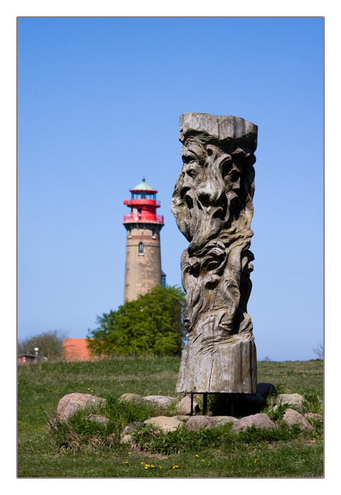 Der hölzerne Götze Svantevit, Holzskulptur, Kap Arkona, Insel Rügen