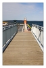 Steg am Elde-Hafen und Wasserwanderrastplatz in Plau am See mit Aussichtsturm