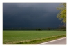 Unwetterhimmel auf der Fahrt zur insel Rügen