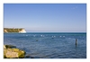 am Fischer-Hafen von Vitt, mit Blick auf das Kap Arkona, Insel Rügen