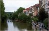 Universitätsstadt Tübingen mit Neckar, Stocherkähnen und Möriketurm