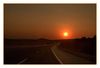 Sonnenuntergang in Kroatien w&auml;hrend der Fahrt
