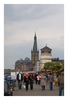 die Rheinuferpromenade mit Flankierturm, Düsseldorf